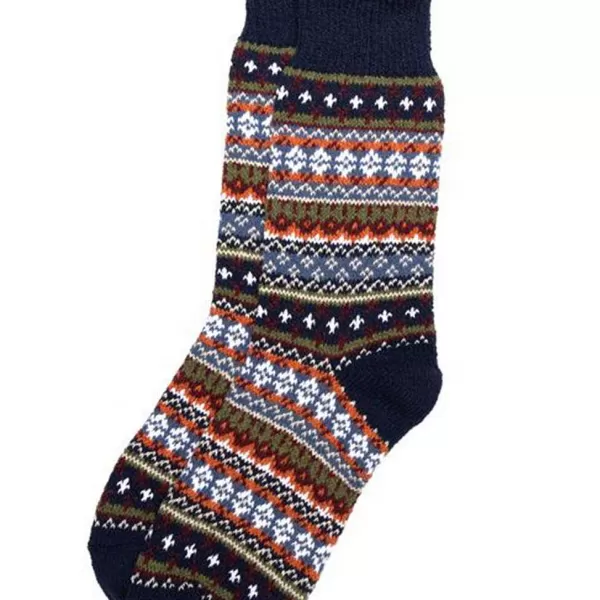 Orvis American Trench Cotton Fair Isle Socks | Men Socks