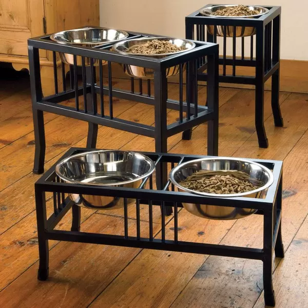Orvis Black Steel Raised Feeder | Bowls, Feeders & Food Storage