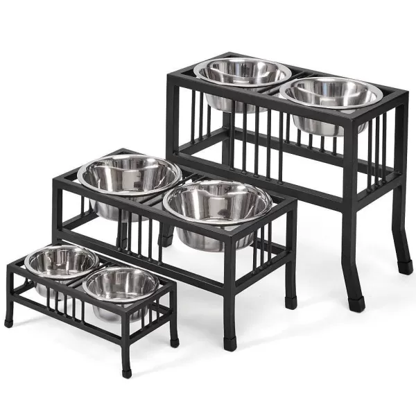 Orvis Black Steel Raised Feeder | Bowls, Feeders & Food Storage