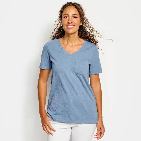 Orvis Canyon Garment-Dyed V-Neck Short-Sleeved Tee | Women Shirts