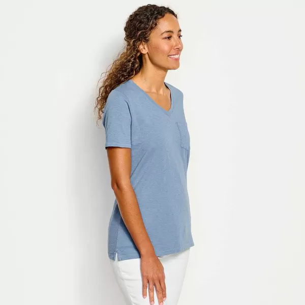 Orvis Canyon Garment-Dyed V-Neck Short-Sleeved Tee | Women Shirts