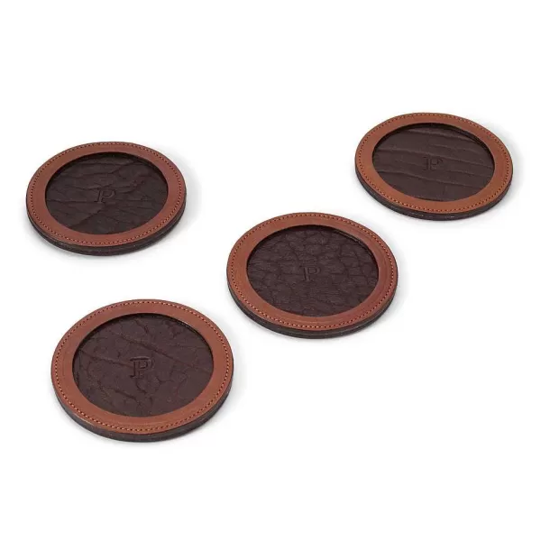 Orvis Col. Littleton Leather Coasters | Home Decor