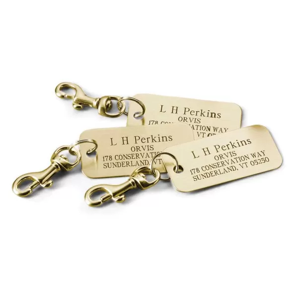 Orvis Engraved Brass Luggage Tags, Set Of 3 | Men Travel