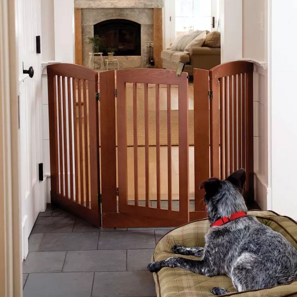 Orvis Freestanding Three-Panel Gate With Door | Gates & Dog Doors