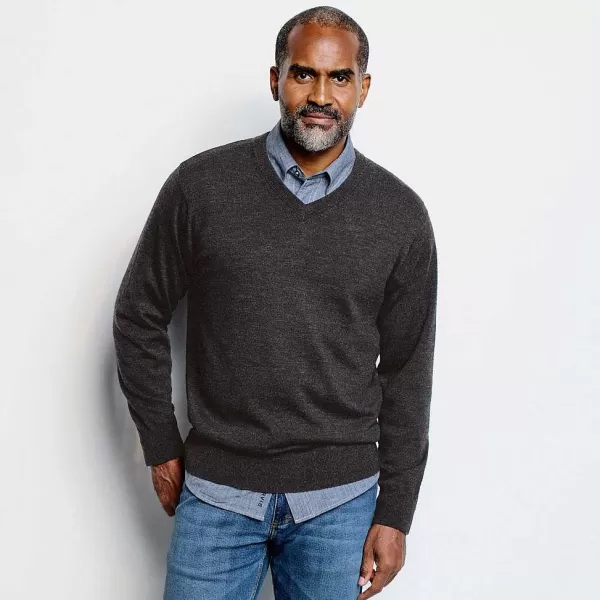 Orvis Merino V-Neck Long-Sleeved Sweater | Men Sweaters