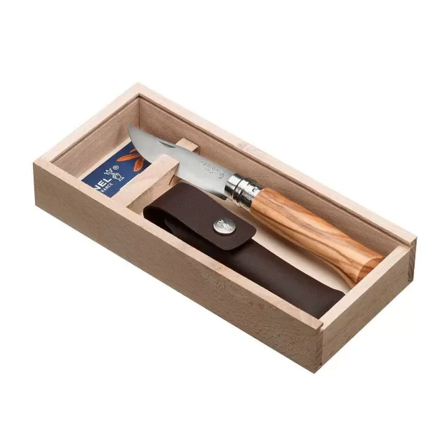 Orvis Opinel® N 08 Stainless Olive Wood And Sheath Gift Set | Knives