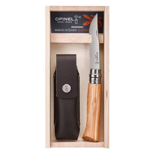 Orvis Opinel® N 08 Stainless Olive Wood And Sheath Gift Set | Knives