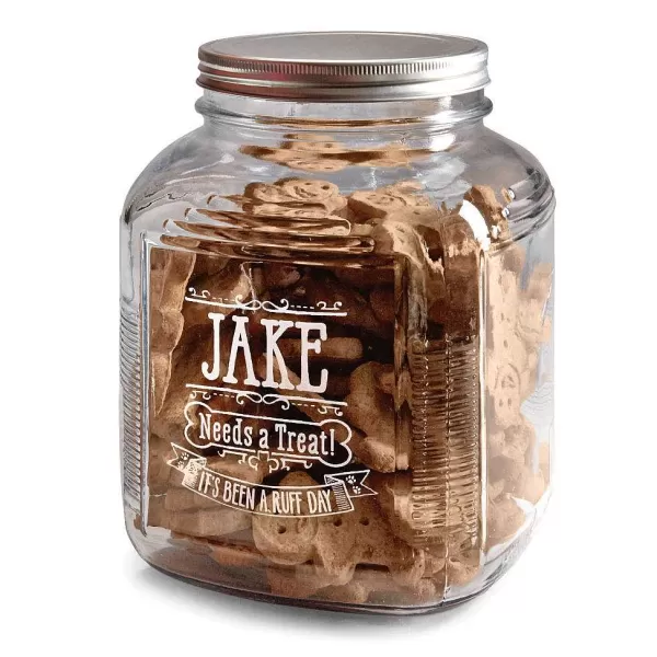 Orvis Personalized Glass Treat Jar | Bowls, Feeders & Food Storage