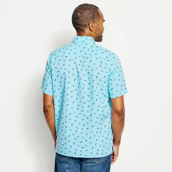 Orvis Printed Tech Chambray Short-Sleeved Shirt | Men Shirts