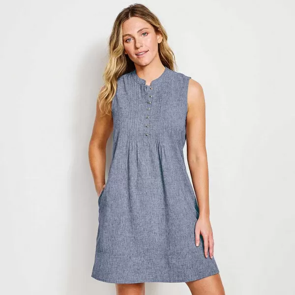 Orvis Tech Chambray Pintuck Tank Dress | Women Skirts & Dresses