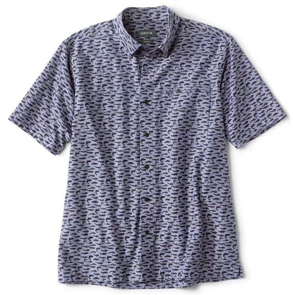 Orvis Upstream Fish Print Short-Sleeved Shirt | Men Shirts