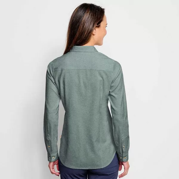 Orvis Women'S Long-Sleeved Tech Chambray Work Shirt | Women Shirts