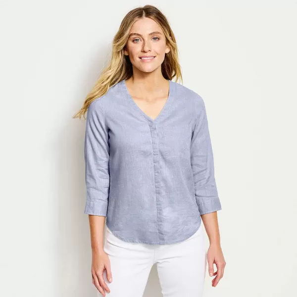 Orvis Women'S Performance Linen Three-Quarter-Sleeved Shirt | Women Shirts